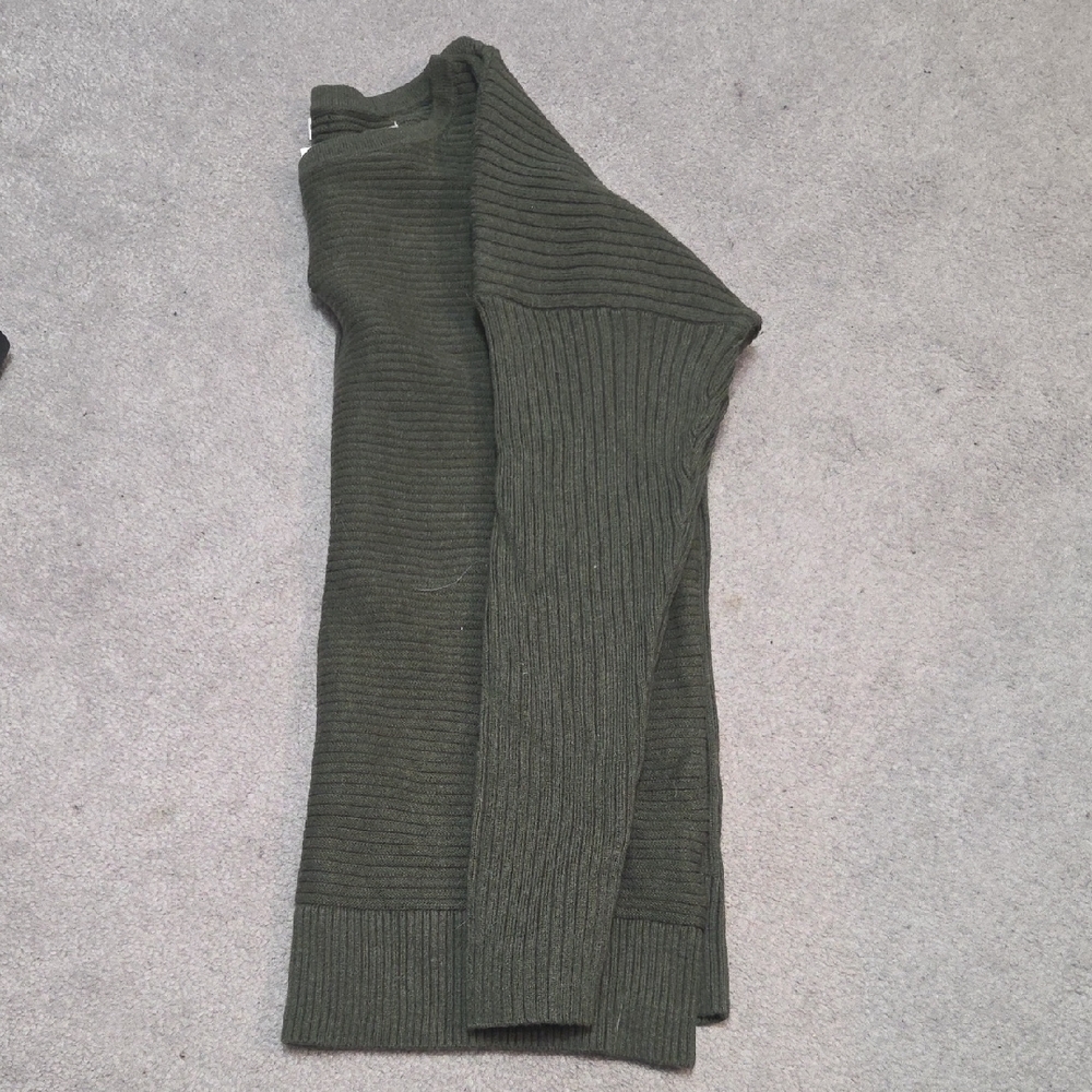 Olive Green Ribbed Women's Sweater